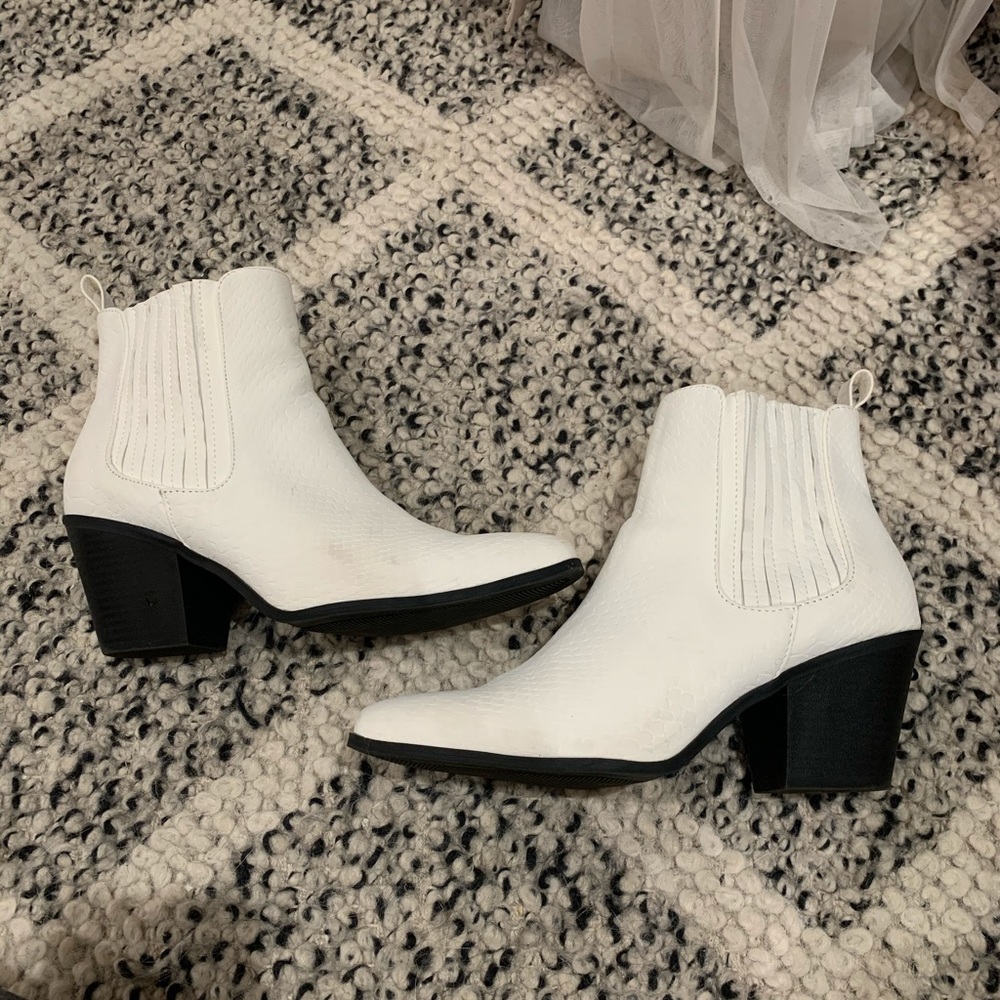 White Ankle Booties